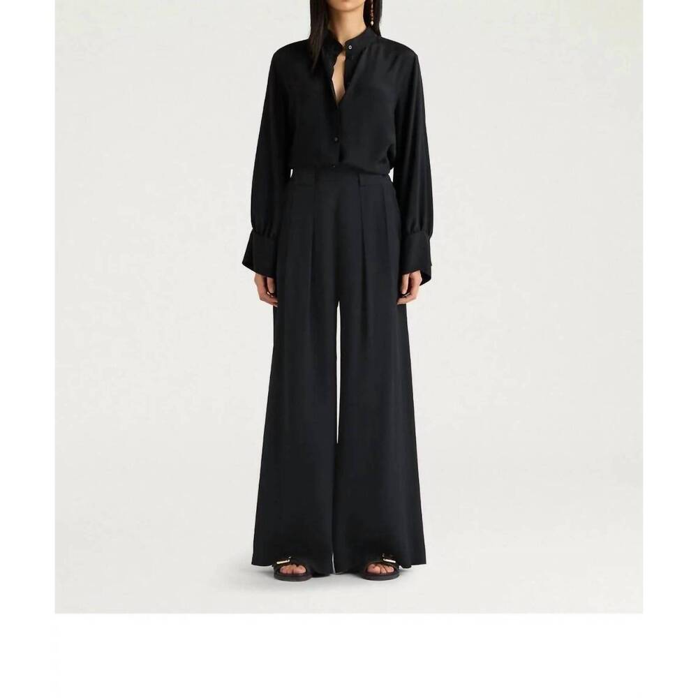 NEW MOMONI lienzo long palazzo pants in blu